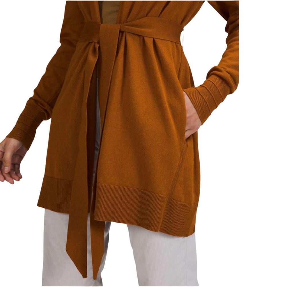 Lululemon Cotton Cashmere Knit Wrap Cardigan Sweater NWT Size 10 - Picture 5 of 7